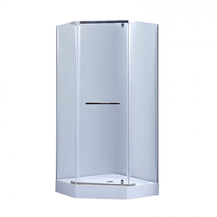 Душова кабіна LIDZ Dozorca SC90x90.CRM.LOW.TR скло прозоре 6 мм