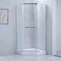Душова кабіна LIDZ Dozorca SC90x90.CRM.LOW.TR скло прозоре 6 мм