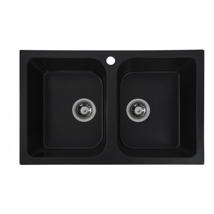 Кухонна мийка гранітна PLATINUM 50*78 см подвійна Кухонна мийка гранітна PLATINUM 50*78 см подвійна