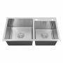 Кухонна мийка подвійна KRONER 78 * 43 + корзина Кухонна мийка подвійна KRONER 78 * 43 + корзина