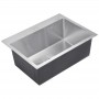 Кухонна мийка KRONER 58*43 см Нержавіюча сталь (3.0/1.0) + корзина Кухонна мийка KRONER 58*43 см Нержавіюча сталь (3.0/1.0) + корзина