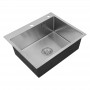 Кухонна мийка KRONER 60*50 см Нержавіюча сталь (3.0/1.0) + корзина Кухонна мийка KRONER 60*50 см Нержавіюча сталь (3.0/1.0) + корзина