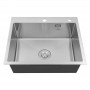 Кухонна мийка KRONER 60*50 см Нержавіюча сталь (3.0/1.0) + корзина Кухонна мийка KRONER 60*50 см Нержавіюча сталь (3.0/1.0) + корзина