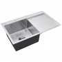 Кухонна мийка KRONER 78*49 см Нержавіюча сталь (права/ліва)(3.0/1.0) + корзина