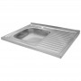 Кухонна мийка накладна KRONER 60*80 см Декор (права/ліва)(0.6 мм) Кухонна мийка накладна KRONER 60*80 см Декор (права/ліва)(0.6 мм)
