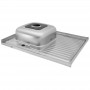 Кухонна мийка накладна KRONER 60*80 см Декор (права/ліва)(0.6 мм) Кухонна мийка накладна KRONER 60*80 см Декор (права/ліва)(0.6 мм)