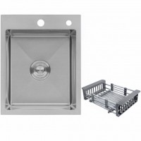 Кухонна мийка KRONER 40*50 см (3.0/1.0) + корзина