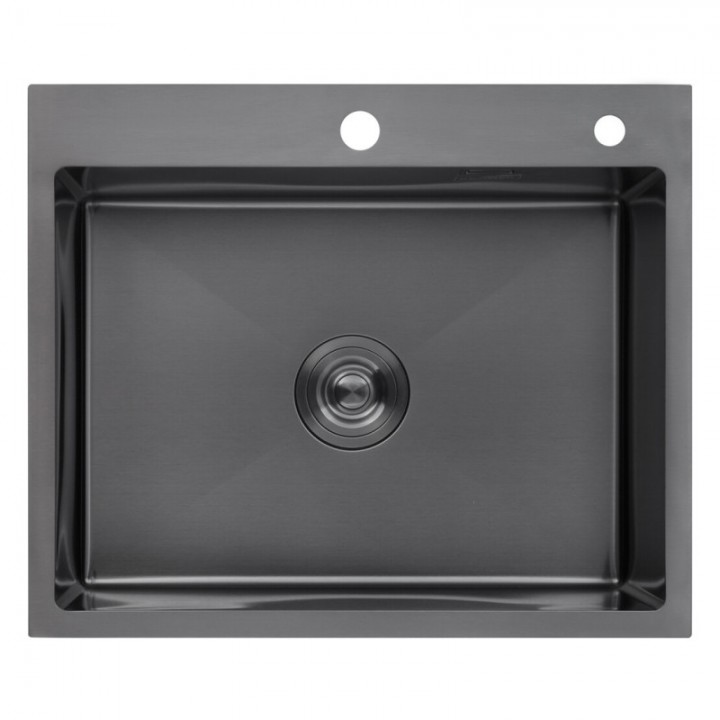 Кухонна мийка KRONER 60*50 см Чорний (3.0/1.0) Кухонна мийка KRONER 60*50 см Чорний (3.0/1.0)