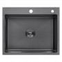 Кухонна мийка KRONER 60*50 см Чорний (3.0/1.0) Кухонна мийка KRONER 60*50 см Чорний (3.0/1.0)