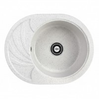 Кухонна мийка гранітна LAVELLI Karina 60*47 см WH+BL