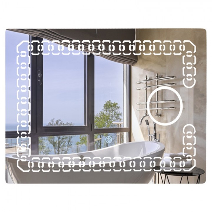 Дзеркало LIDZ 70*50 см з LED-підсвічуванням