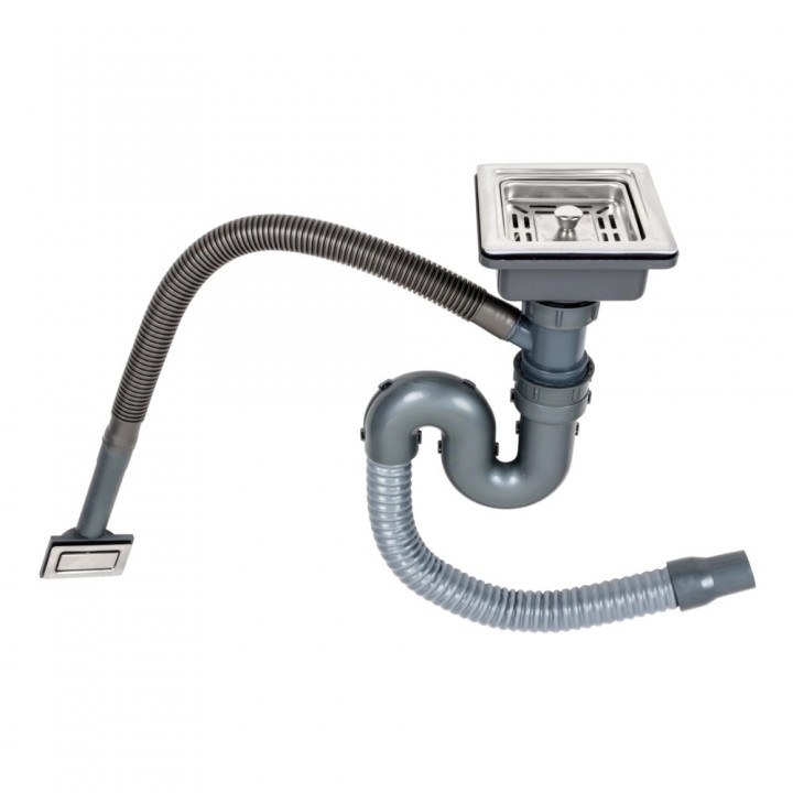 Сифон для мийки PLATINUM квадратна головка