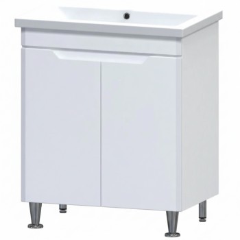 Тумбочка з умивальником Комо 70 Ручки біла вставка