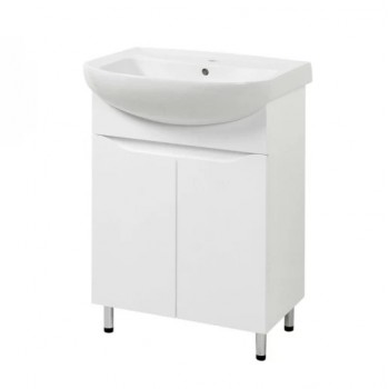 Тумбочка з умивальником Проксі 50 Ручки біла вставка