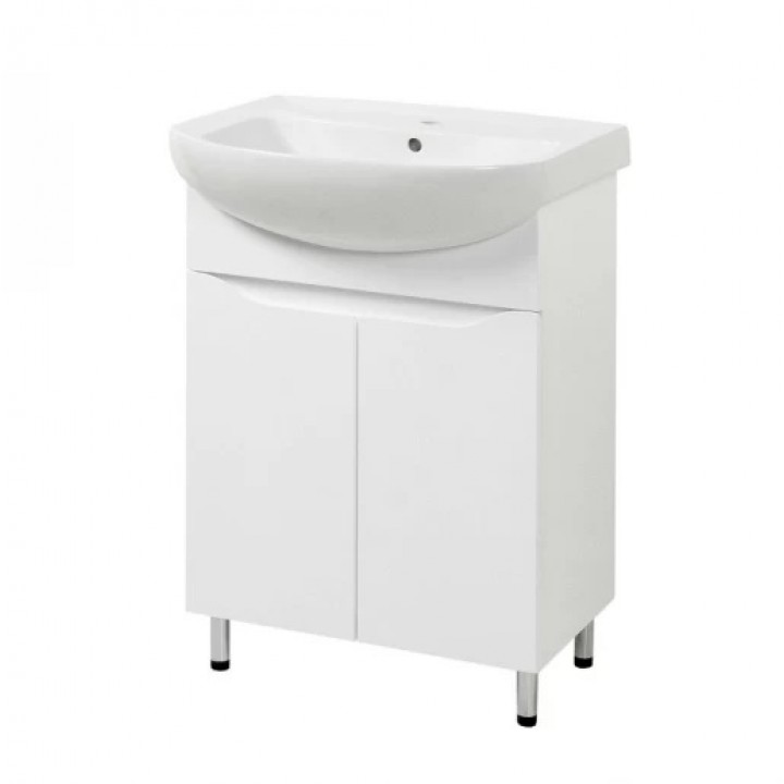 Тумбочка з умивальником Проксі 50 Ручки біла вставка