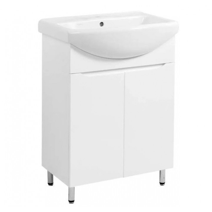 Тумбочка з умивальником Солос 56 Ручки біла вставка