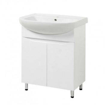 Тумбочка з умивальником Проксі 60 Ручки біла вставка