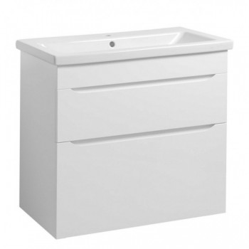 Тумбочка підвісна Комо 60 з шухлядами Ручки біла вставка