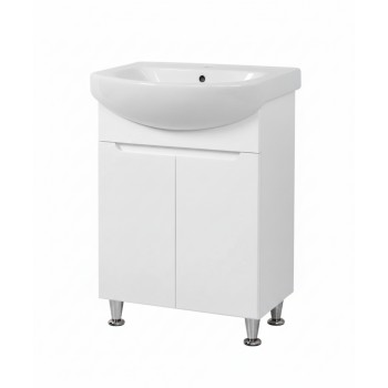 Тумбочка з умивальником Руна 60 Ручки біла вставка