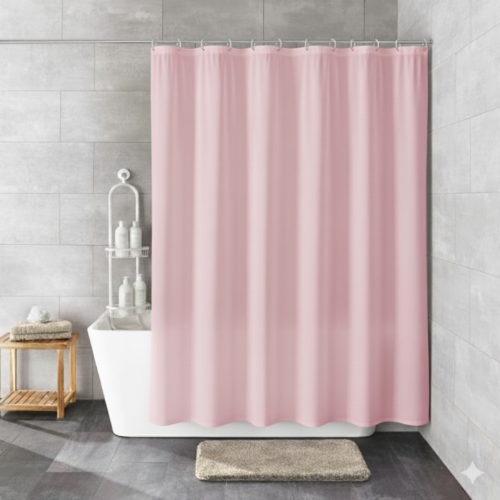 Штора для ванної 180*215 см Рожевий