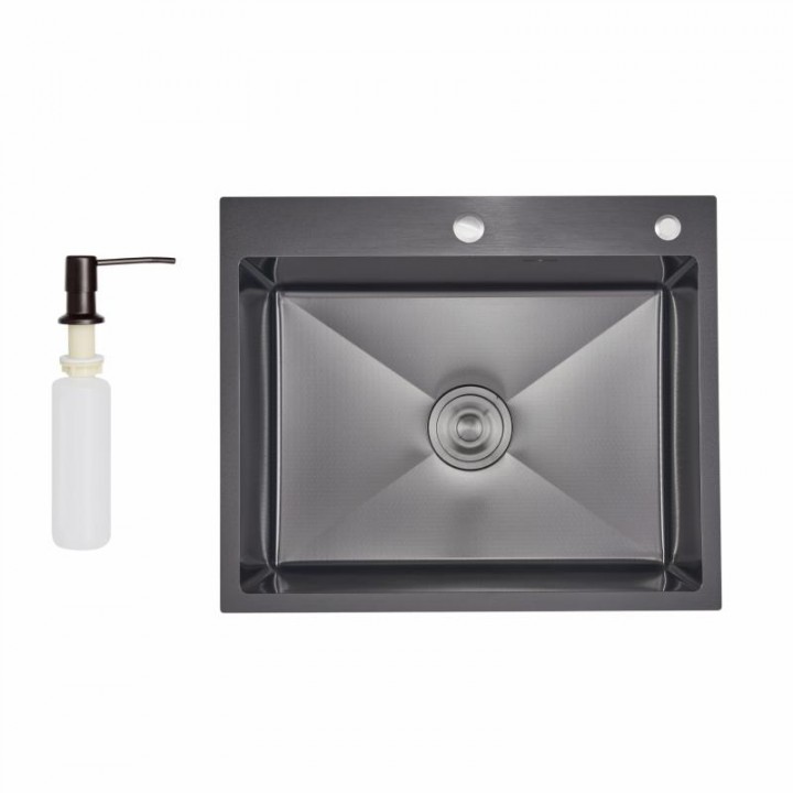 Мийка LIDZ 60*50 см Handmade Decor чорна (2.5/0.5)