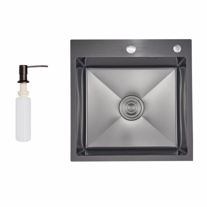 Мийка LIDZ 50*50 см Handmade Decor чорна (2.5/0.5)